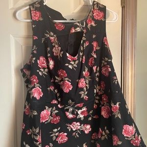 Peplum sleeveless top